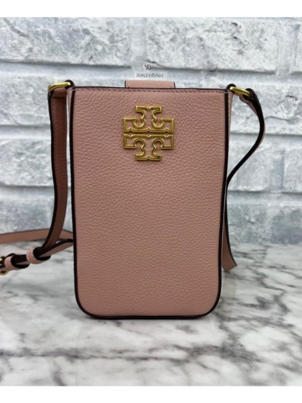 Tory Burch Britten Phone Crossbody In Light Meadowsweet Pink